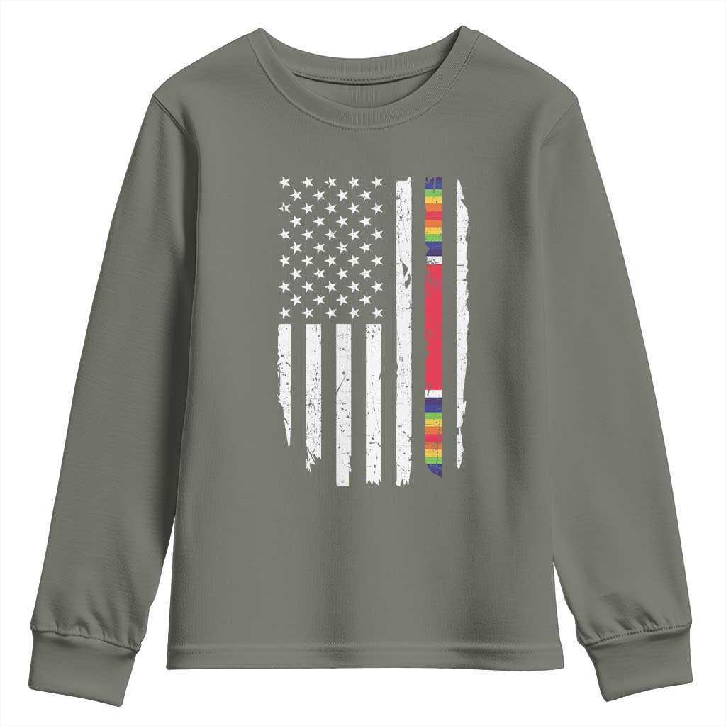 WW2 World War II Vintage American Flag Youth Sweatshirt - Wonder Print Shop