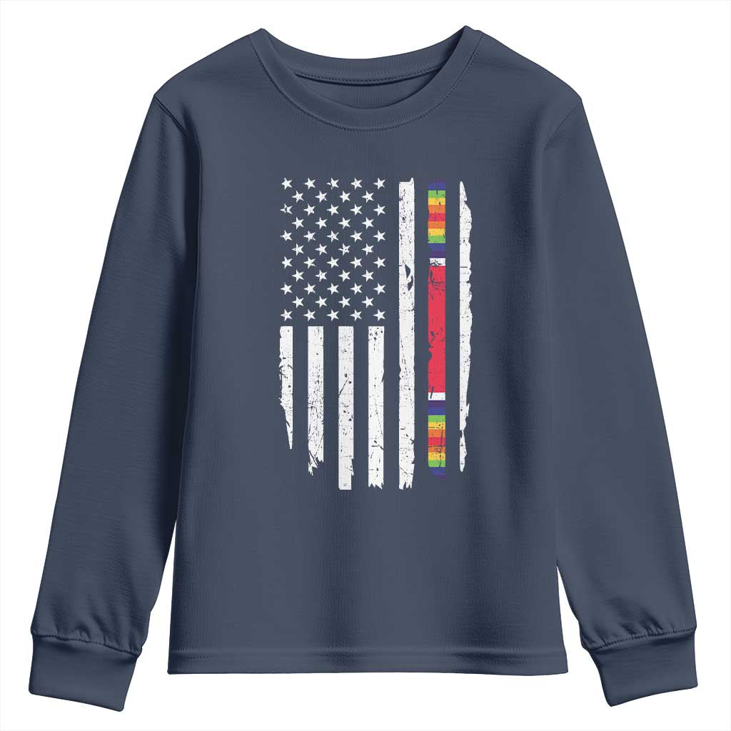 WW2 World War II Vintage American Flag Youth Sweatshirt - Wonder Print Shop