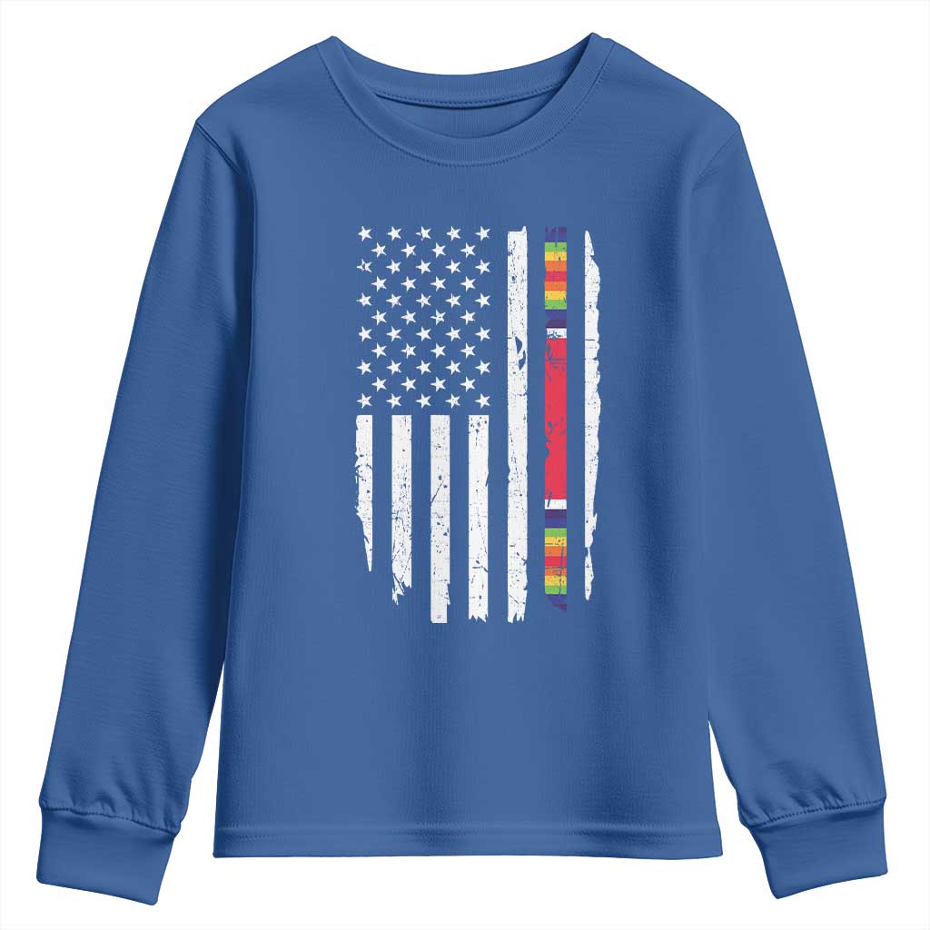 WW2 World War II Vintage American Flag Youth Sweatshirt - Wonder Print Shop