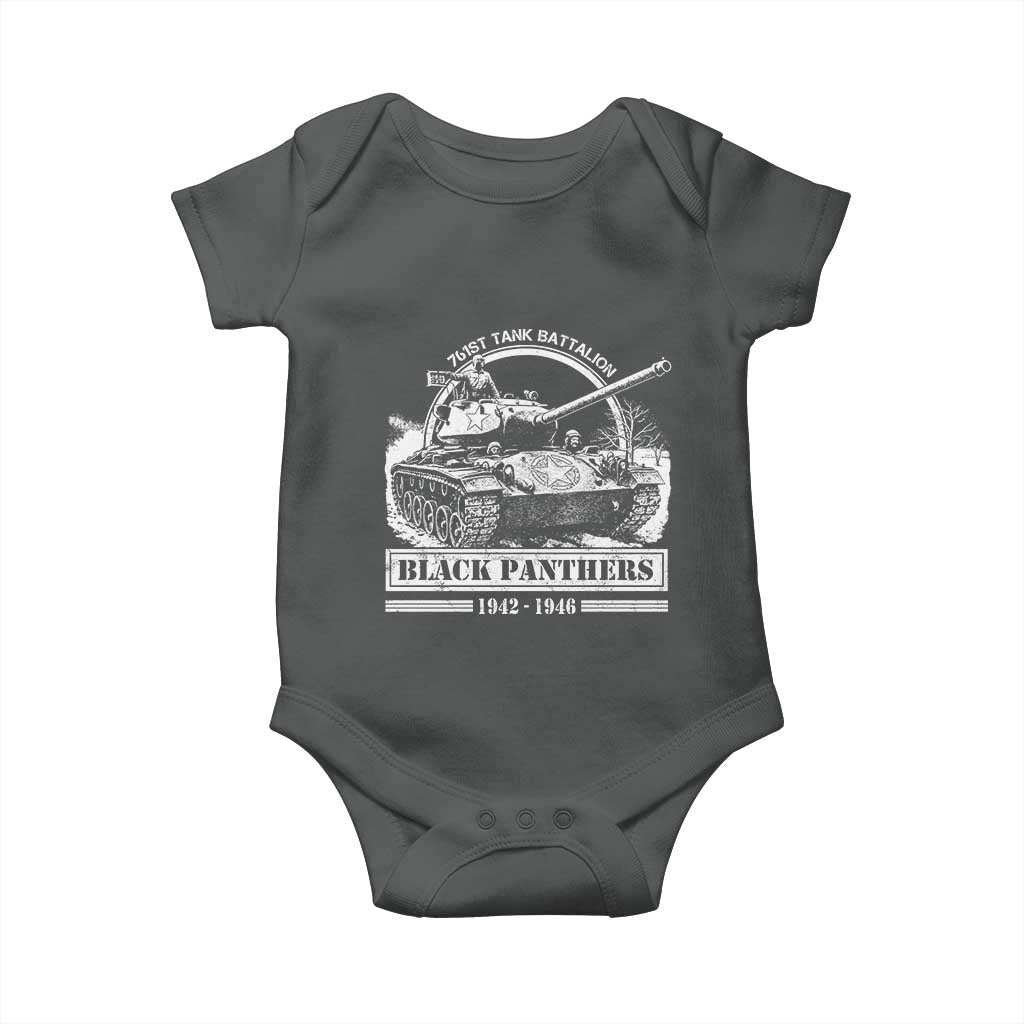 Black Panthers 761st Tank Battalion Baby Onesie WW2 Heroes Black History Month