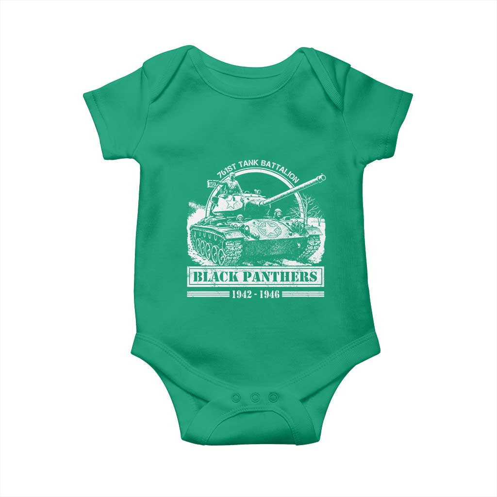 Black Panthers 761st Tank Battalion Baby Onesie WW2 Heroes Black History Month