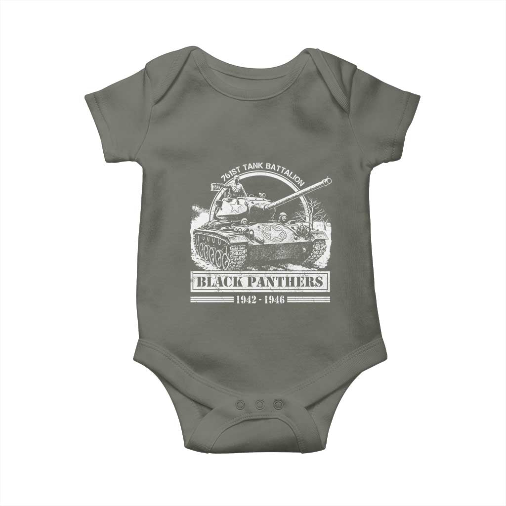 Black Panthers 761st Tank Battalion Baby Onesie WW2 Heroes Black History Month