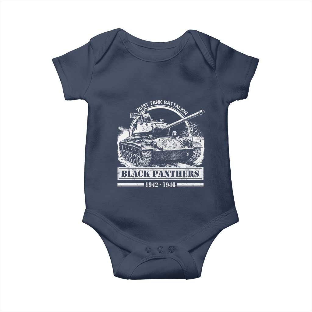 Black Panthers 761st Tank Battalion Baby Onesie WW2 Heroes Black History Month