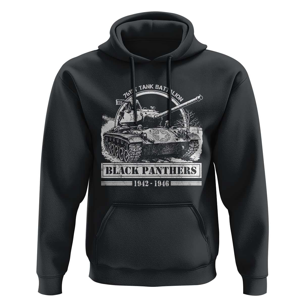 Black Panthers 761st Tank Battalion Hoodie WW2 Heroes Black History Month