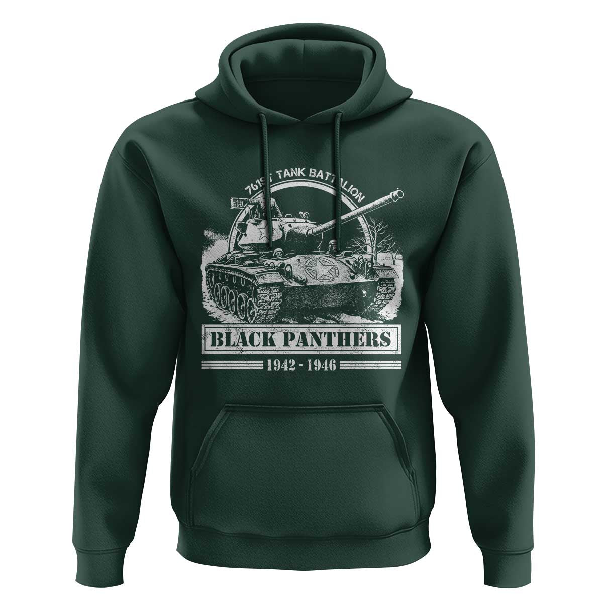 Black Panthers 761st Tank Battalion Hoodie WW2 Heroes Black History Month