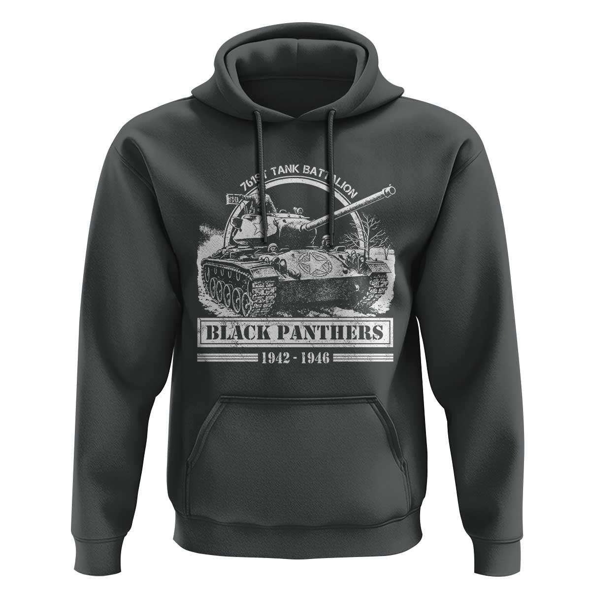 Black Panthers 761st Tank Battalion Hoodie WW2 Heroes Black History Month