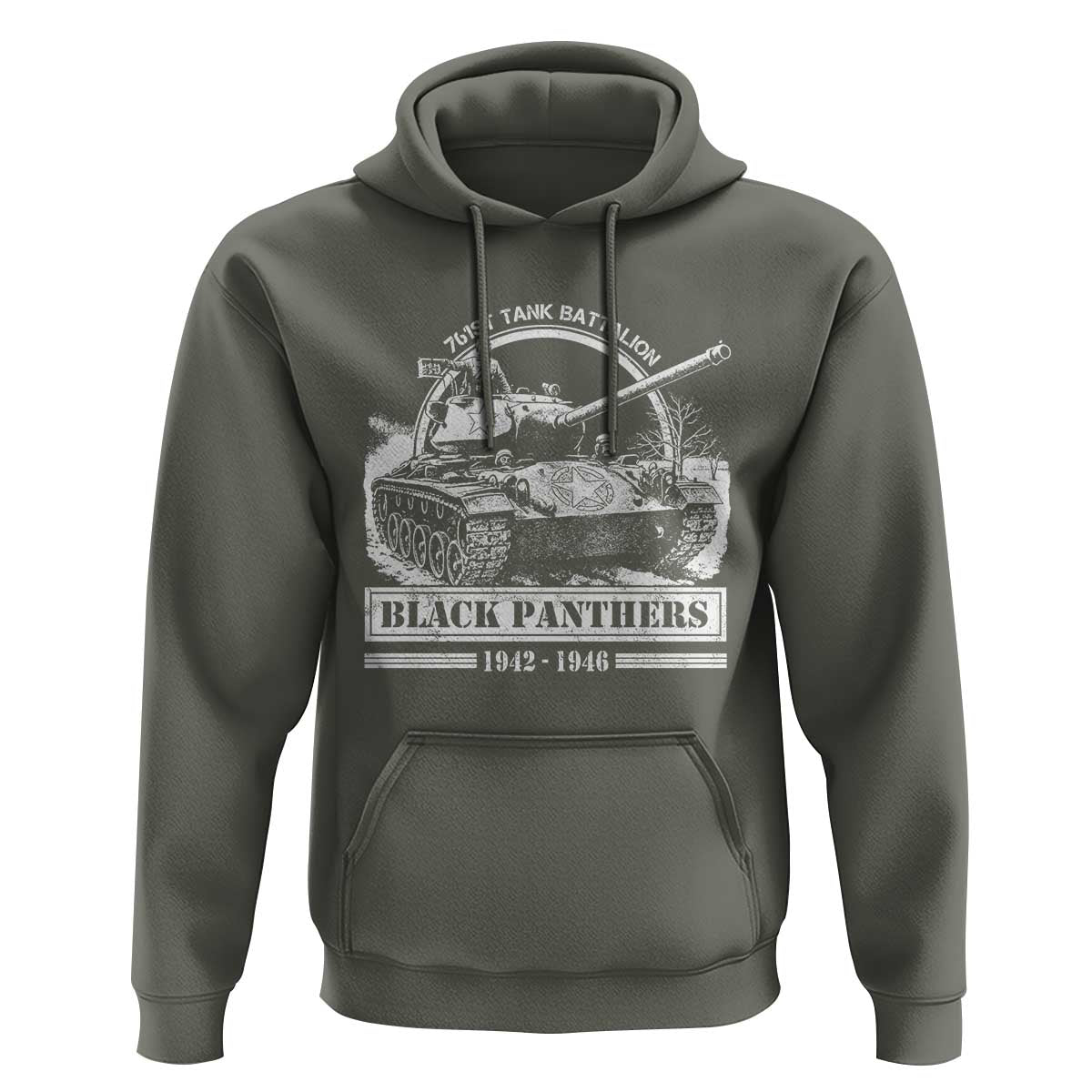 Black Panthers 761st Tank Battalion Hoodie WW2 Heroes Black History Month