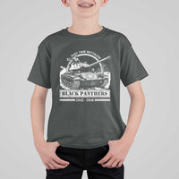 Black Panthers 761st Tank Battalion T Shirt For Kid WW2 Heroes Black History Month