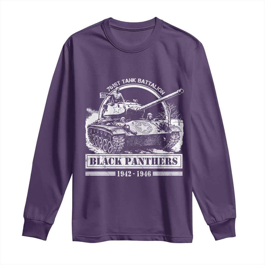 Black Panthers 761st Tank Battalion Long Sleeve Shirt WW2 Heroes Black History Month