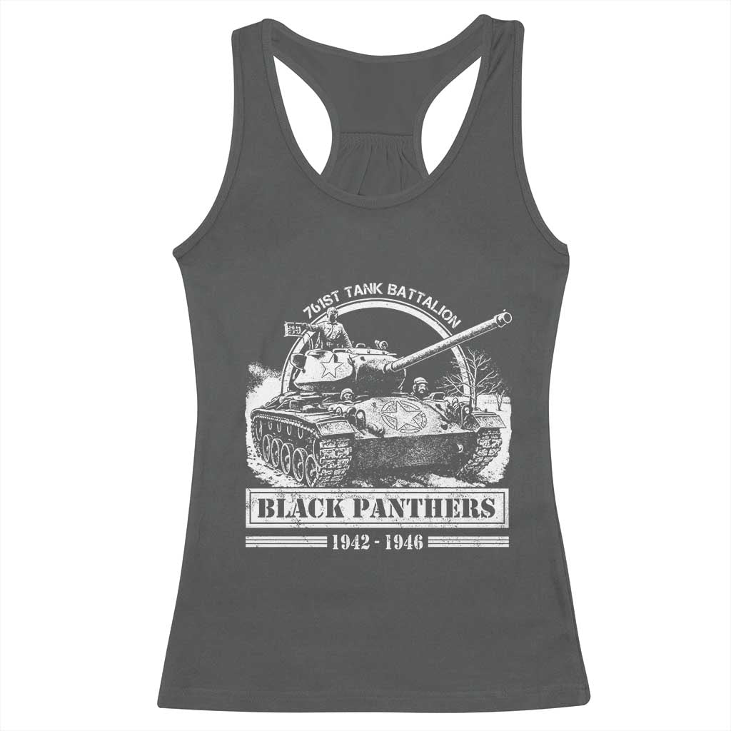 Black Panthers 761st Tank Battalion Racerback Tank Top WW2 Heroes Black History Month
