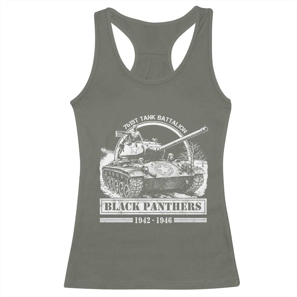 Black Panthers 761st Tank Battalion Racerback Tank Top WW2 Heroes Black History Month