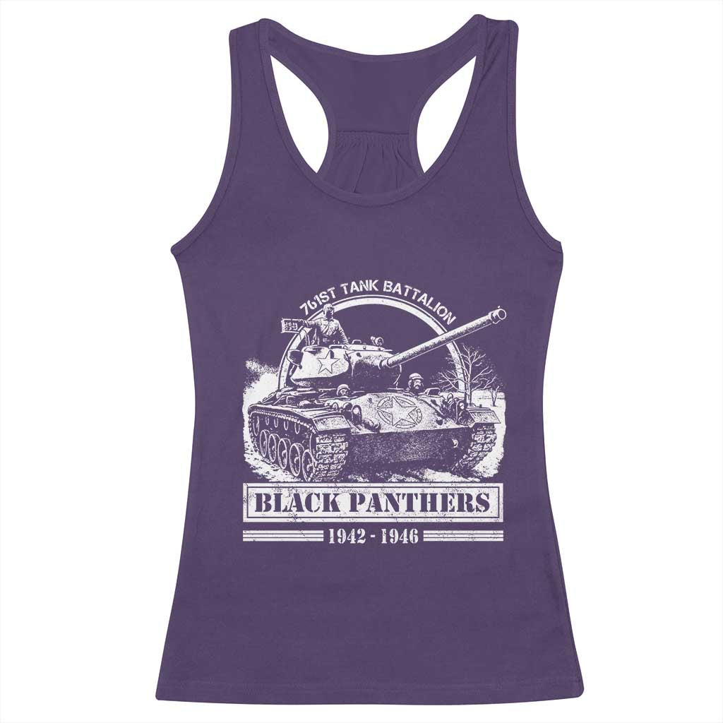 Black Panthers 761st Tank Battalion Racerback Tank Top WW2 Heroes Black History Month