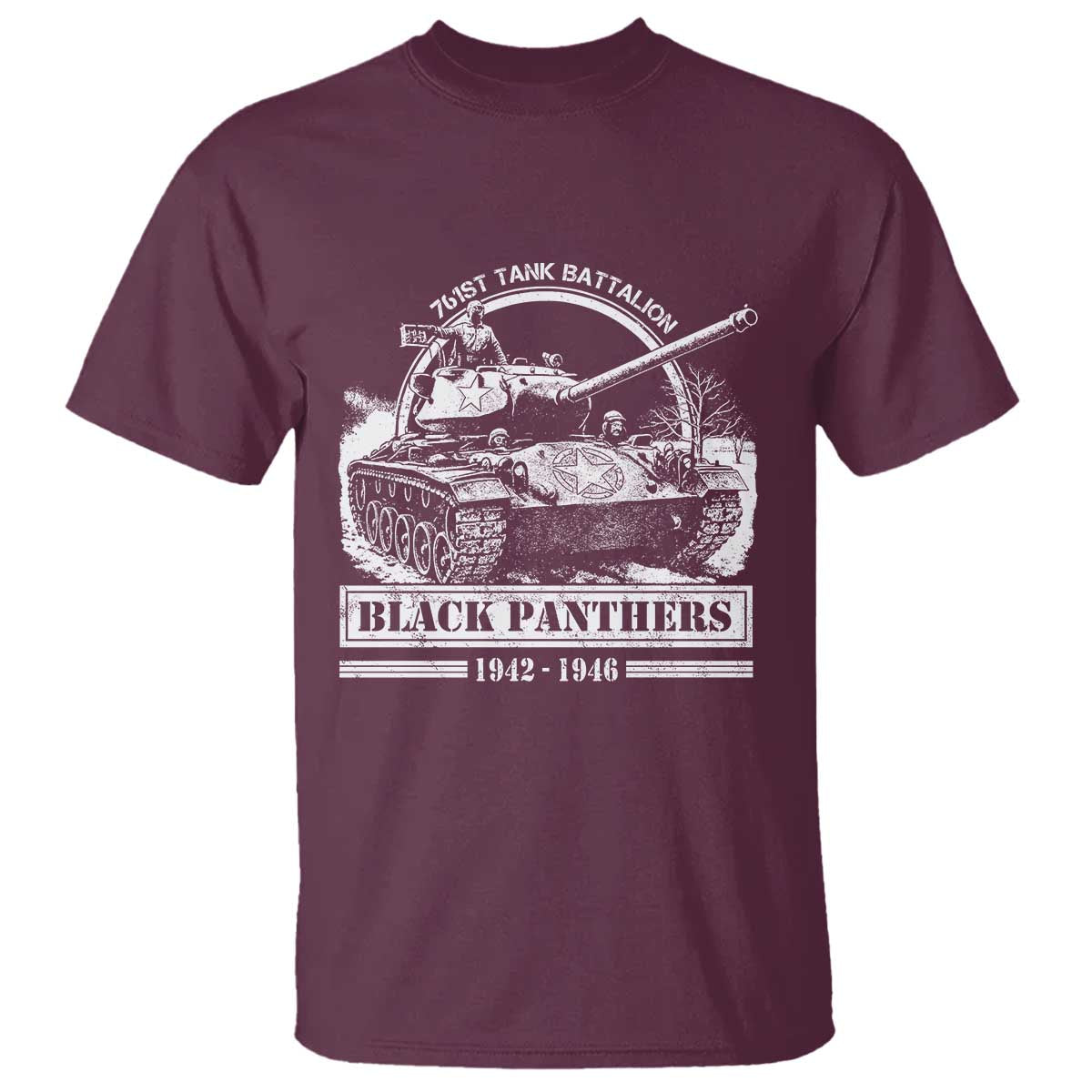 Black Panthers 761st Tank Battalion T Shirt WW2 Heroes Black History Month