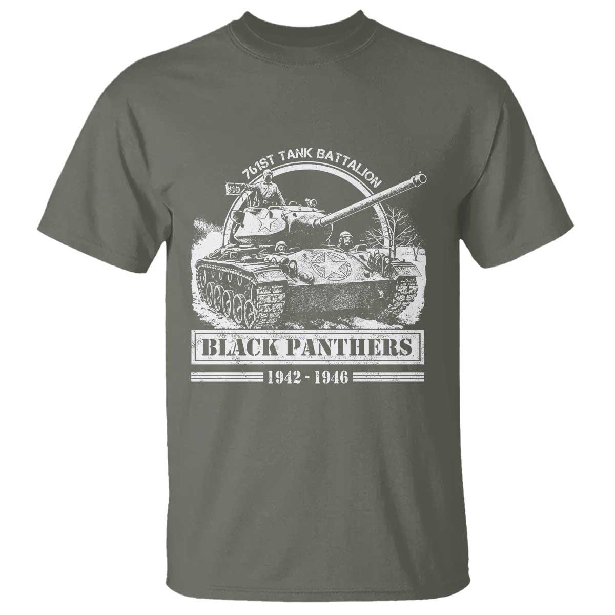 Black Panthers 761st Tank Battalion T Shirt WW2 Heroes Black History Month