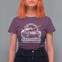 Black Panthers 761st Tank Battalion T Shirt For Women WW2 Heroes Black History Month