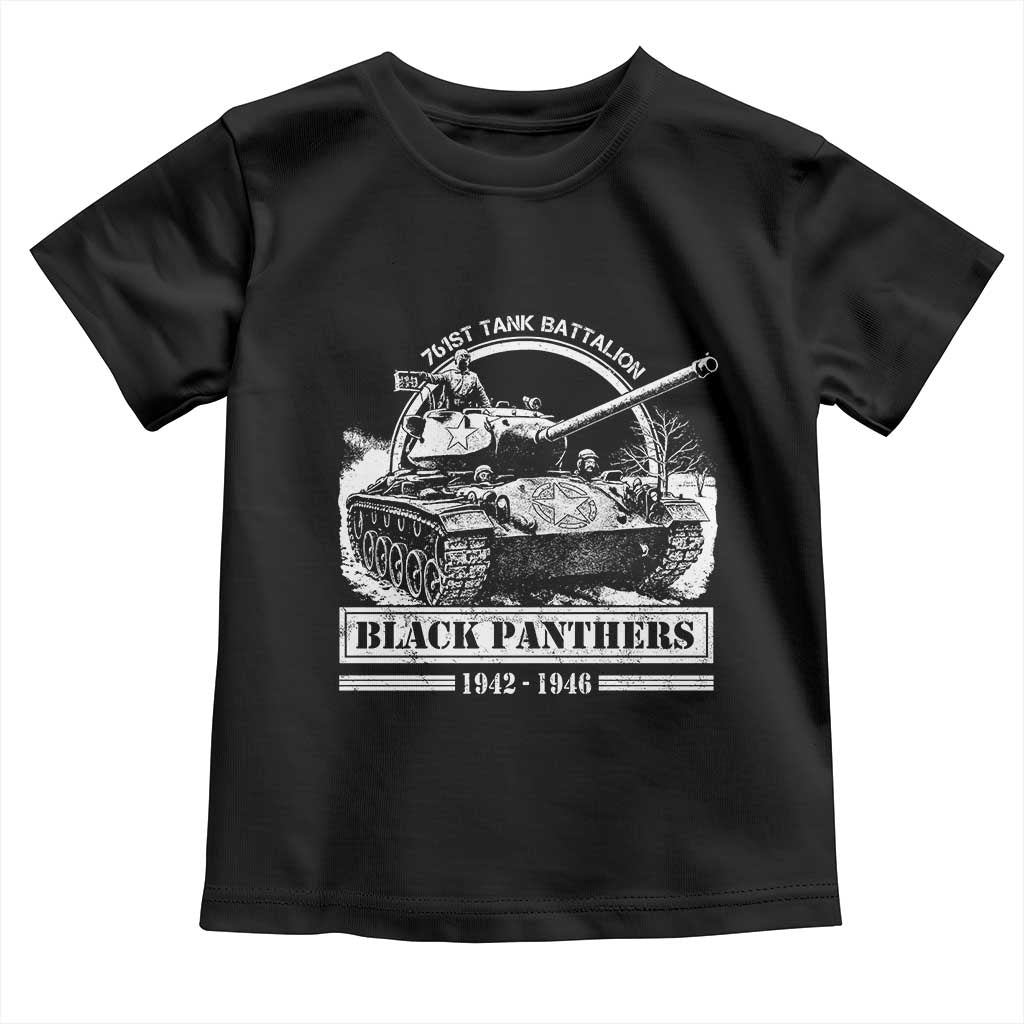 Black Panthers 761st Tank Battalion Toddler T Shirt WW2 Heroes Black History Month