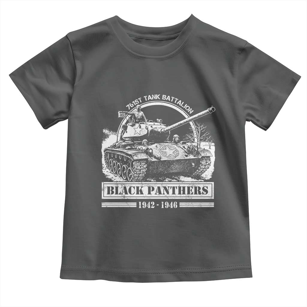 Black Panthers 761st Tank Battalion Toddler T Shirt WW2 Heroes Black History Month