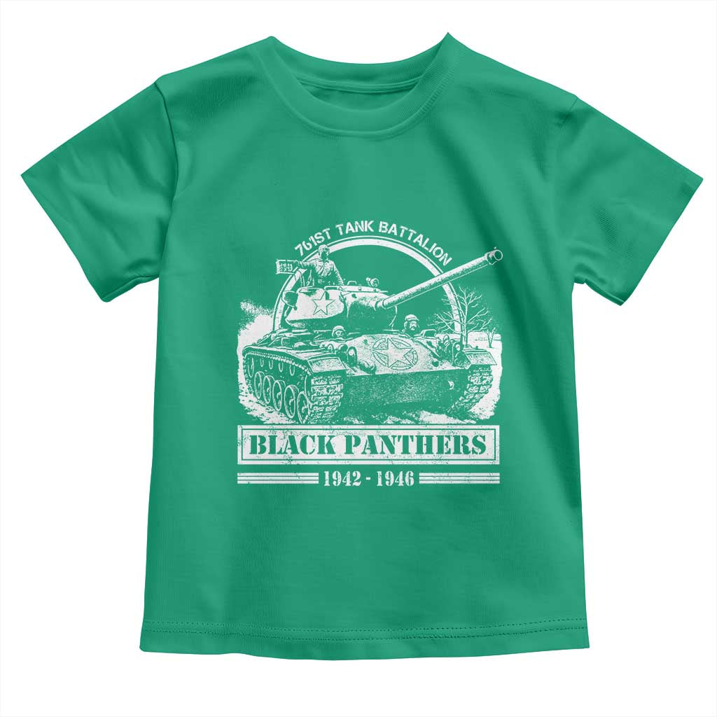Black Panthers 761st Tank Battalion Toddler T Shirt WW2 Heroes Black History Month