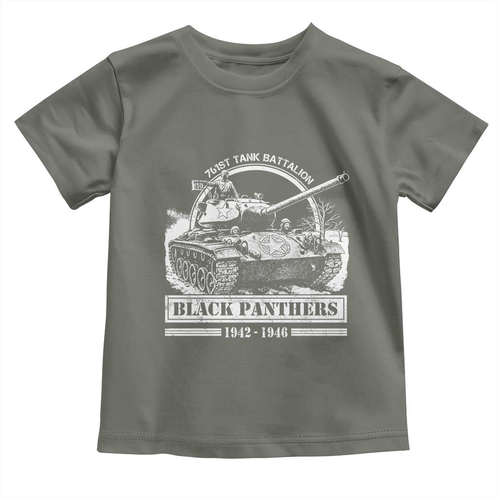 Black Panthers 761st Tank Battalion Toddler T Shirt WW2 Heroes Black History Month