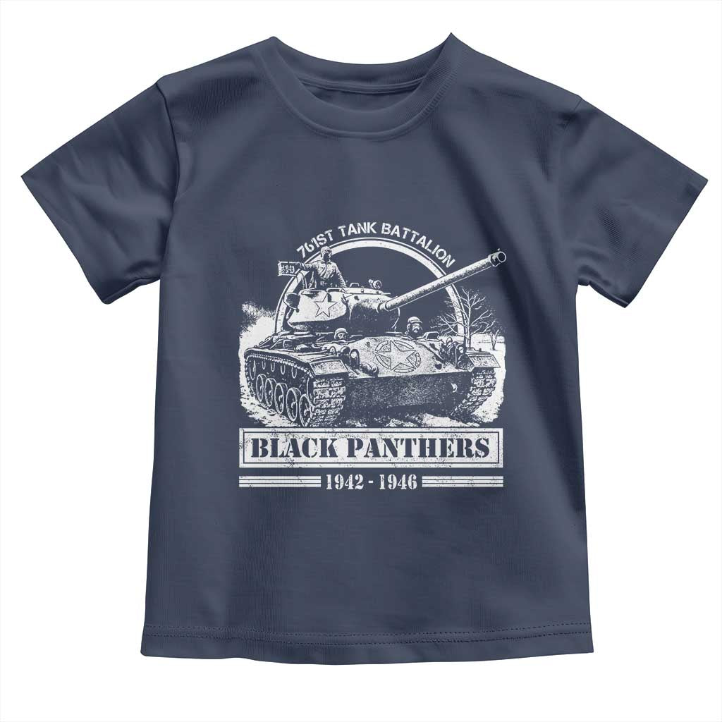 Black Panthers 761st Tank Battalion Toddler T Shirt WW2 Heroes Black History Month