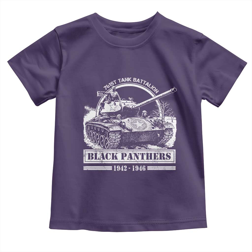 Black Panthers 761st Tank Battalion Toddler T Shirt WW2 Heroes Black History Month