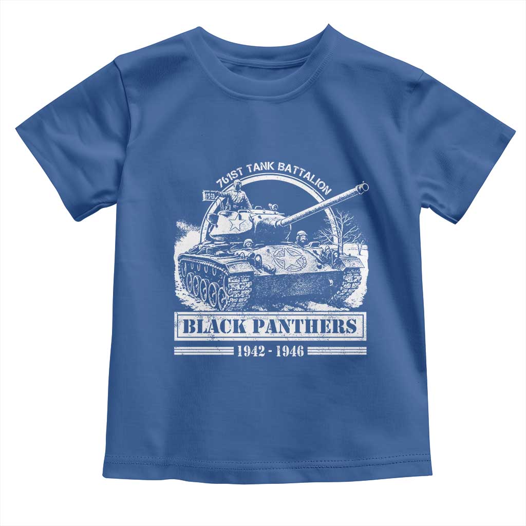 Black Panthers 761st Tank Battalion Toddler T Shirt WW2 Heroes Black History Month