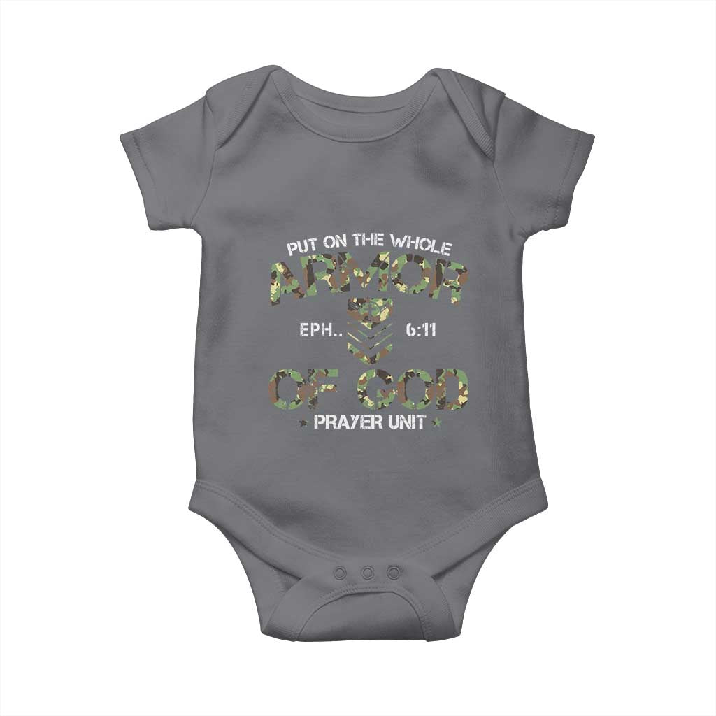 Put On The Whole Armor Of God Prayer Unit Baby Onesie Ephesians 6:11 Christian Army - Wonder Print Shop
