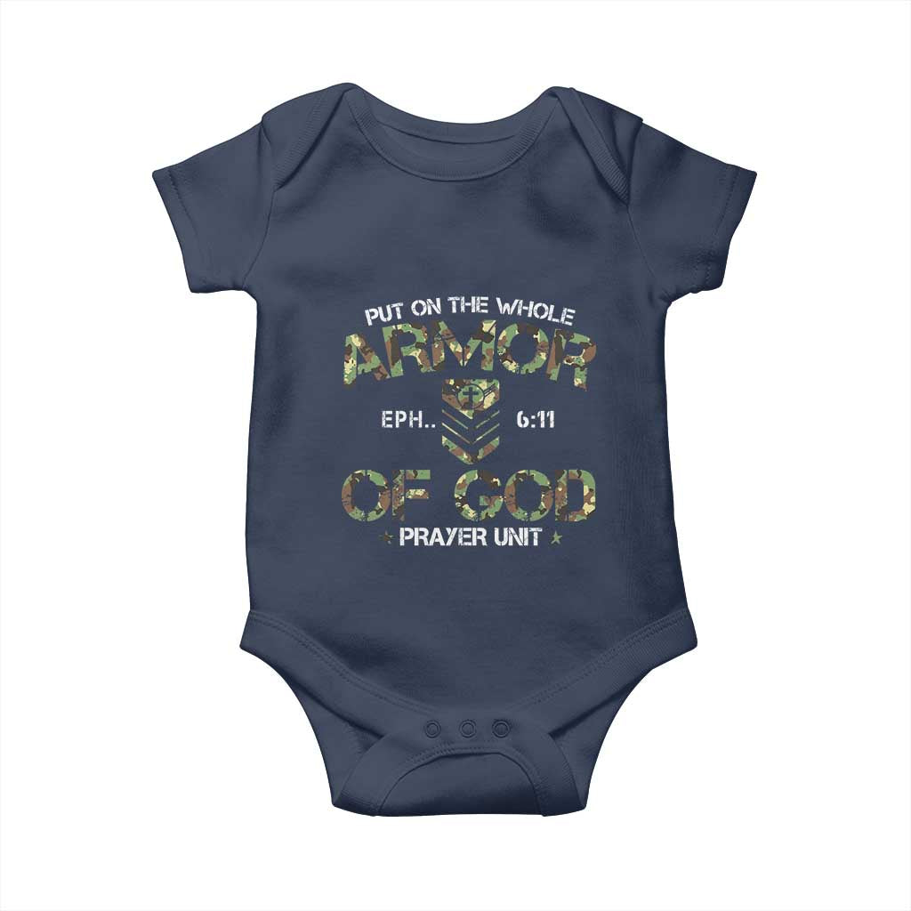 Put On The Whole Armor Of God Prayer Unit Baby Onesie Ephesians 6:11 Christian Army - Wonder Print Shop