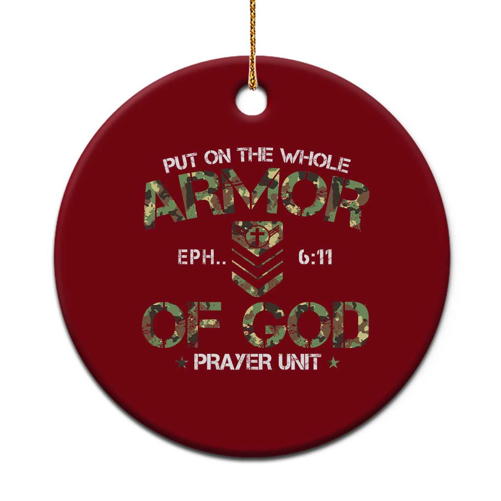 Put On The Whole Armor Of God Prayer Unit Ceramic Ornament Ephesians 6:11 Christian Army - Wonder Print Shop