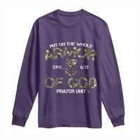 Put On The Whole Armor Of God Prayer Unit Long Sleeve Shirt Ephesians 6:11 Christian Army - Wonder Print Shop
