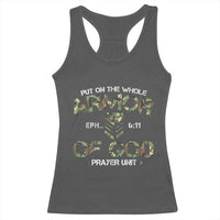 Put On The Whole Armor Of God Prayer Unit Racerback Tank Top Ephesians 6:11 Christian Army - Wonder Print Shop