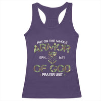 Put On The Whole Armor Of God Prayer Unit Racerback Tank Top Ephesians 6:11 Christian Army - Wonder Print Shop