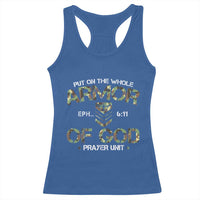 Put On The Whole Armor Of God Prayer Unit Racerback Tank Top Ephesians 6:11 Christian Army - Wonder Print Shop