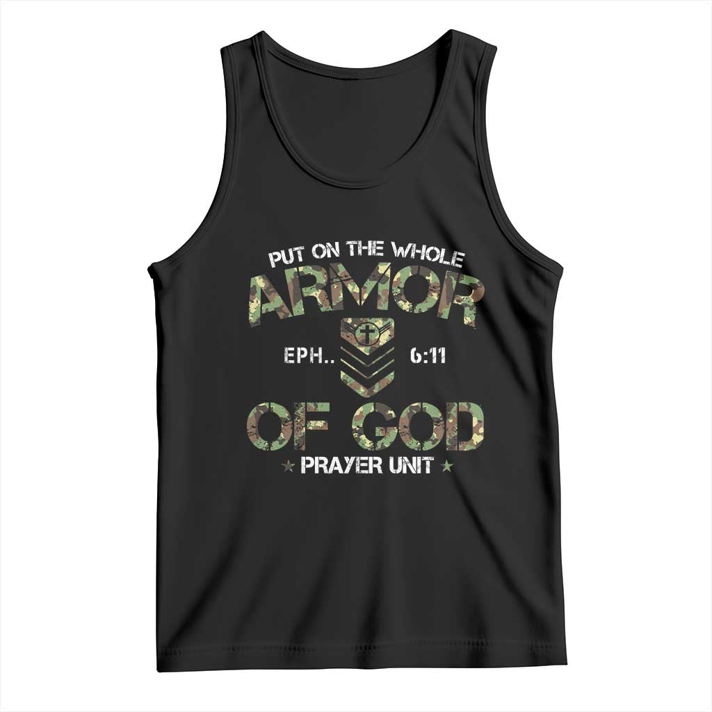 Put On The Whole Armor Of God Prayer Unit Tank Top Ephesians 6:11 Christian Army - Wonder Print Shop