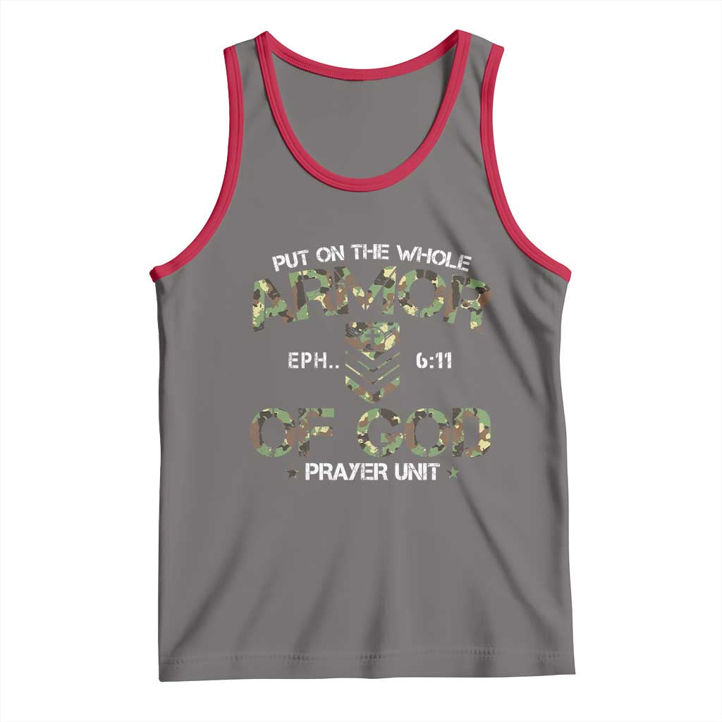 Put On The Whole Armor Of God Prayer Unit Tank Top Ephesians 6:11 Christian Army - Wonder Print Shop