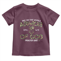 Put On The Whole Armor Of God Prayer Unit Toddler T Shirt Ephesians 6:11 Christian Army - Wonder Print Shop
