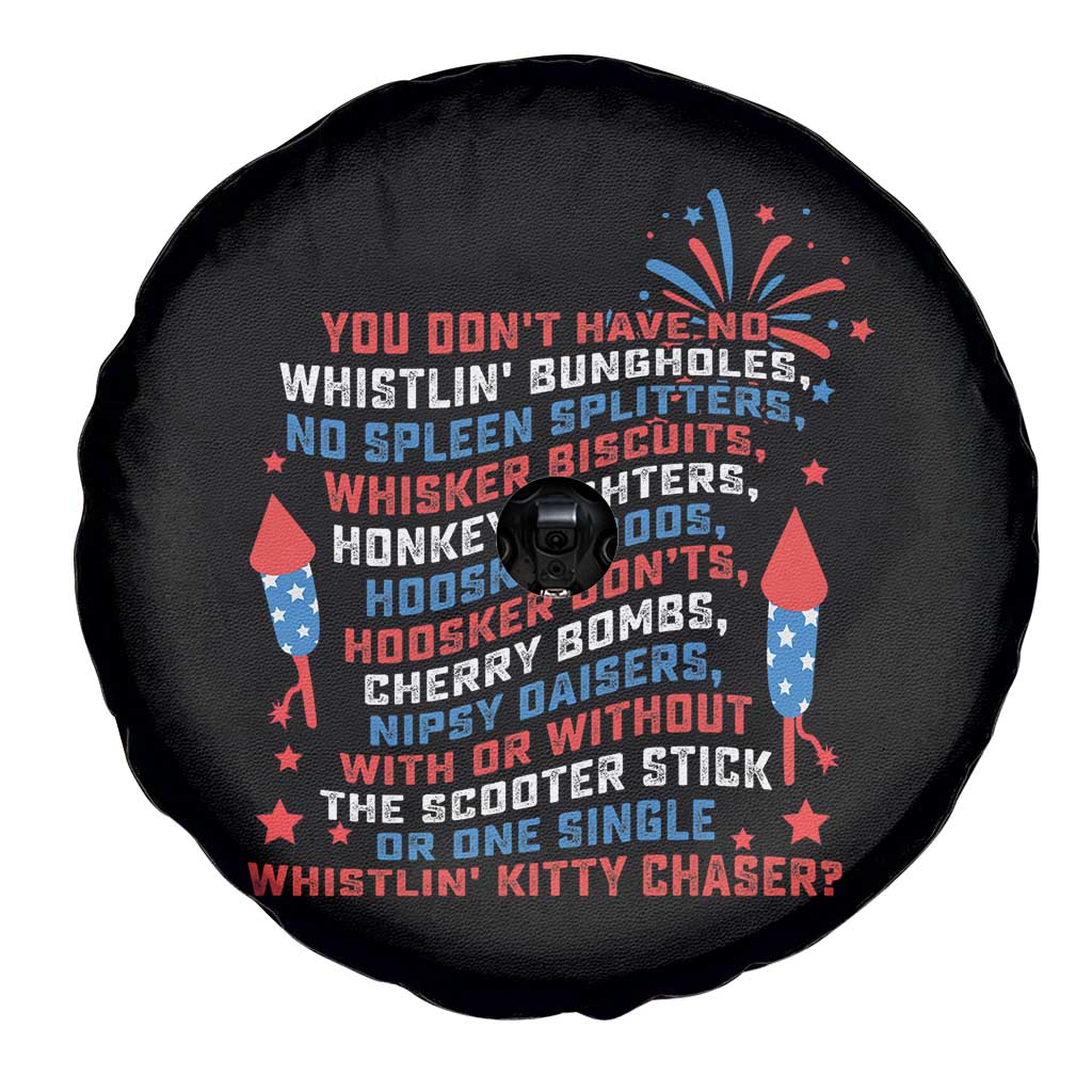 Funny You Dont Have No Whistlin Bungholes Spare Tire Cover USA Flag 4th Of July