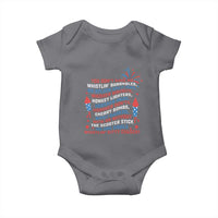Funny You Dont Have No Whistlin Bungholes Baby Onesie USA Flag 4th Of July