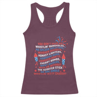 Funny You Dont Have No Whistlin Bungholes Racerback Tank Top USA Flag 4th Of July