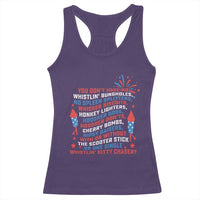 Funny You Dont Have No Whistlin Bungholes Racerback Tank Top USA Flag 4th Of July