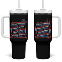 Funny You Dont Have No Whistlin Bungholes Tumbler With Handle USA Flag 4th Of July