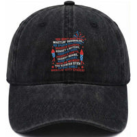Funny You Dont Have No Whistlin Bungholes Washed Cotton Baseball Cap USA Flag 4th Of July