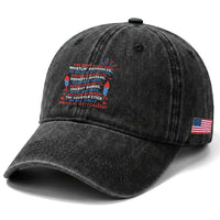 Funny You Dont Have No Whistlin Bungholes Washed Cotton Baseball Cap USA Flag 4th Of July