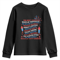 Funny You Dont Have No Whistlin Bungholes Youth Sweatshirt USA Flag 4th Of July