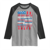 Funny You Dont Have No Whistlin Bugholes Raglan Shirt 4th Of July American Flag