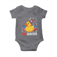 Funny 4th of July Duck Firequacker Baby Onesie Patriotic Vintage American Flag - Wonder Print Shop
