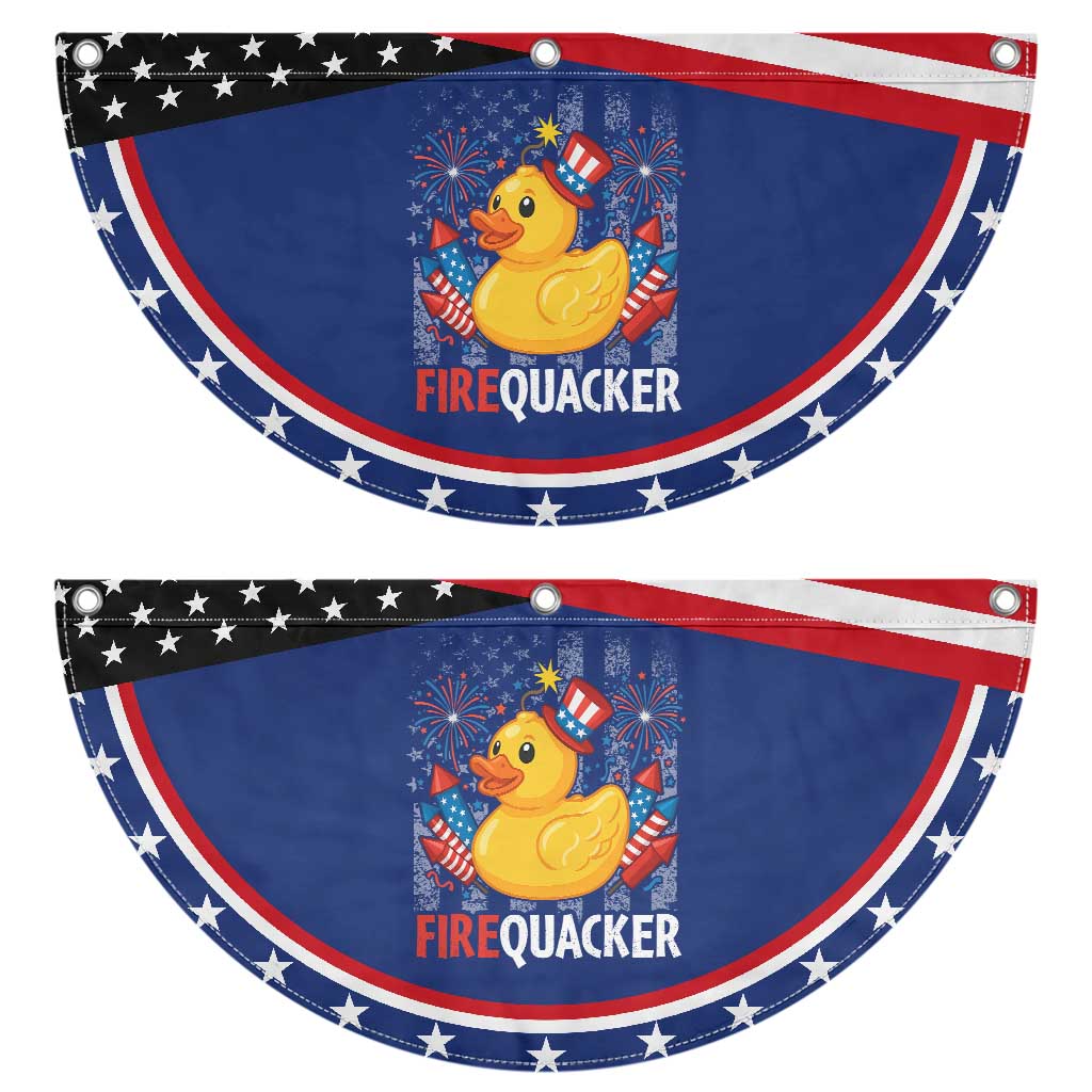 Funny 4th of July Duck Firequacker Patriotic Fan Flag Vintage American Flag