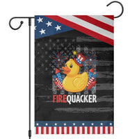 Funny 4th of July Duck Firequacker Garden Flag Patriotic Vintage American Flag