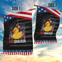 Funny 4th of July Duck Firequacker Garden Flag Patriotic Vintage American Flag