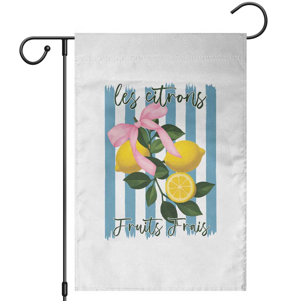 Funny Les Citrons Fruits Frais Garden Flag Summer Lemon Tropical Coquette - Wonder Print Shop